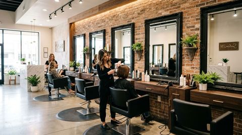 Illustration of Salon218, hair salon in Hollister, CA